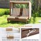 Children's Lounge Chair with Canopy Cup Holders Storage and Fir Wood Frame Comfortable Cushions